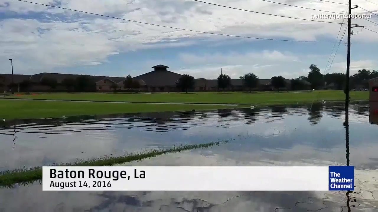 Tiger Bend Road Hit by Flooding in Baton Rouge Videos from The