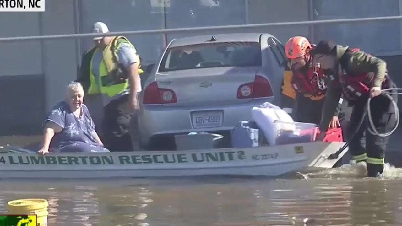 Stranded Lumberton Hotel Guests Rescued Videos from The Weather Channel