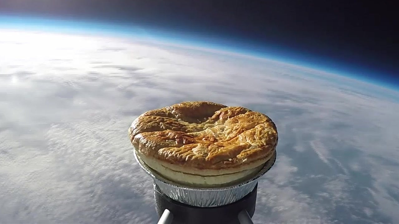 First Pie Launched into Stratosphere