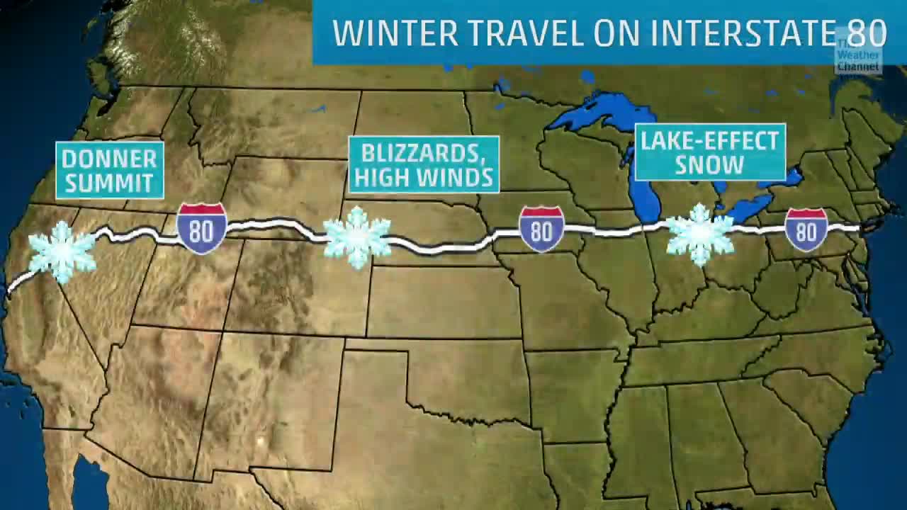 The Worst Interstate for Winter Travel, I80? Videos from The Weather