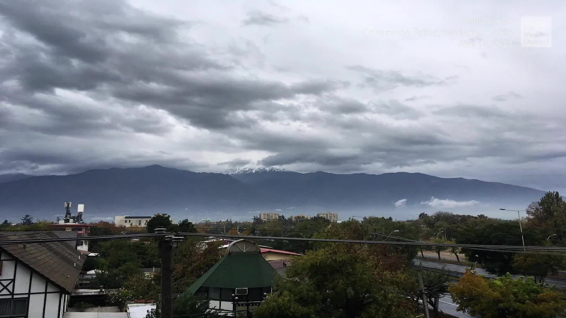Snow looms in the foothills of the Andes Videos from The Weather Channel