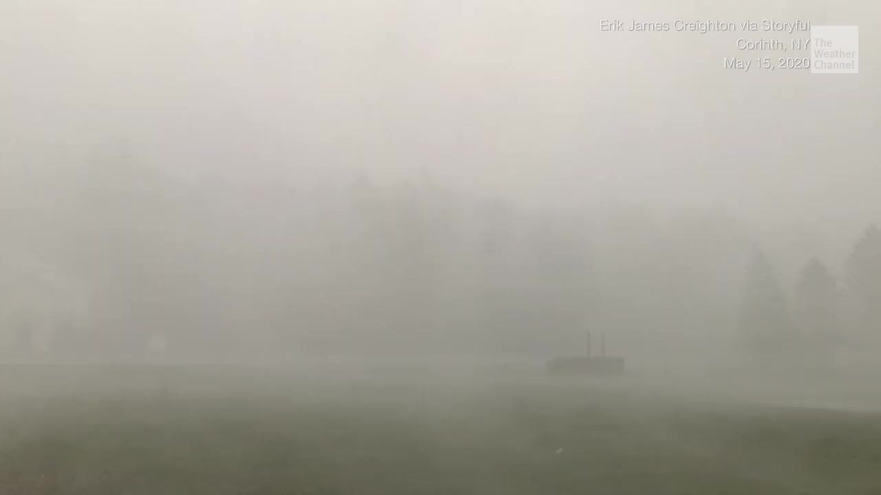 Fast, Furious Storm Strikes Corinth, New York Videos from The Weather