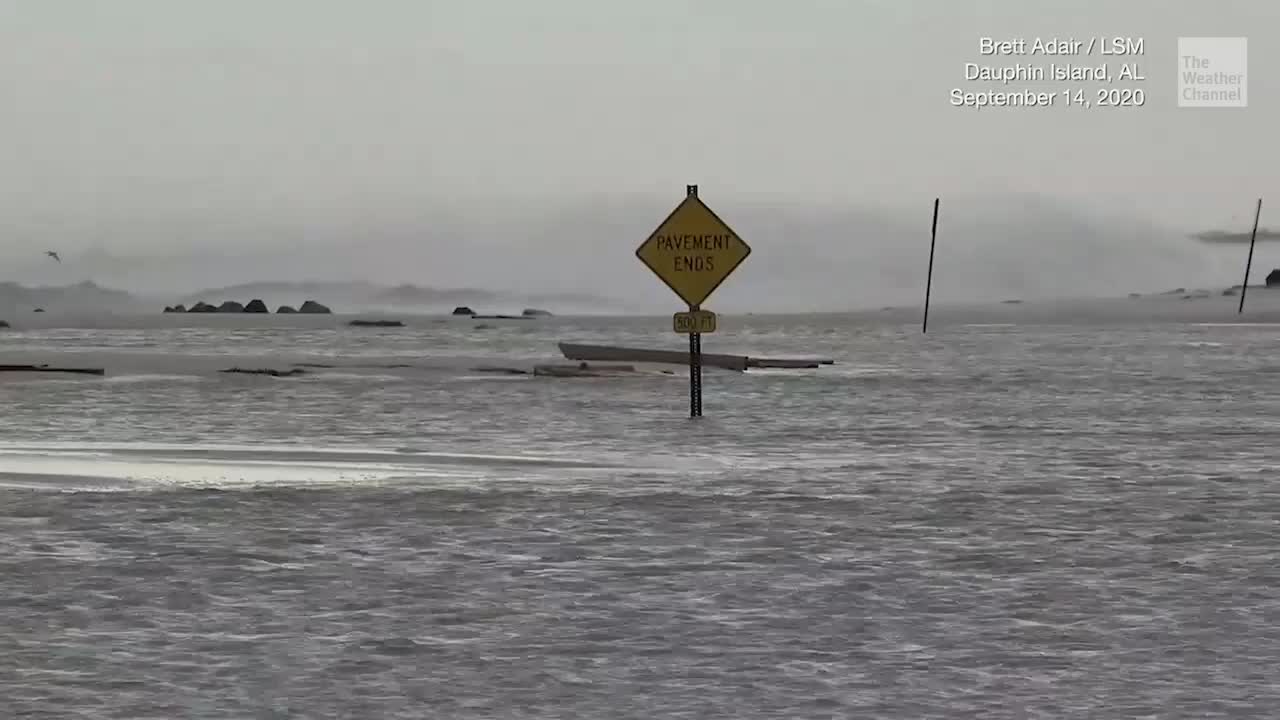 Aerial Look at Alabama Island That Already Flooded Videos from The