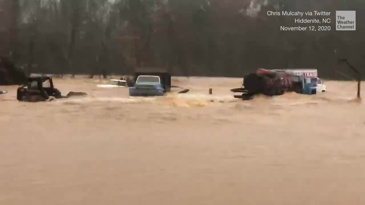 Flash Flooding Forces Rescues in North Carolina - Videos from The