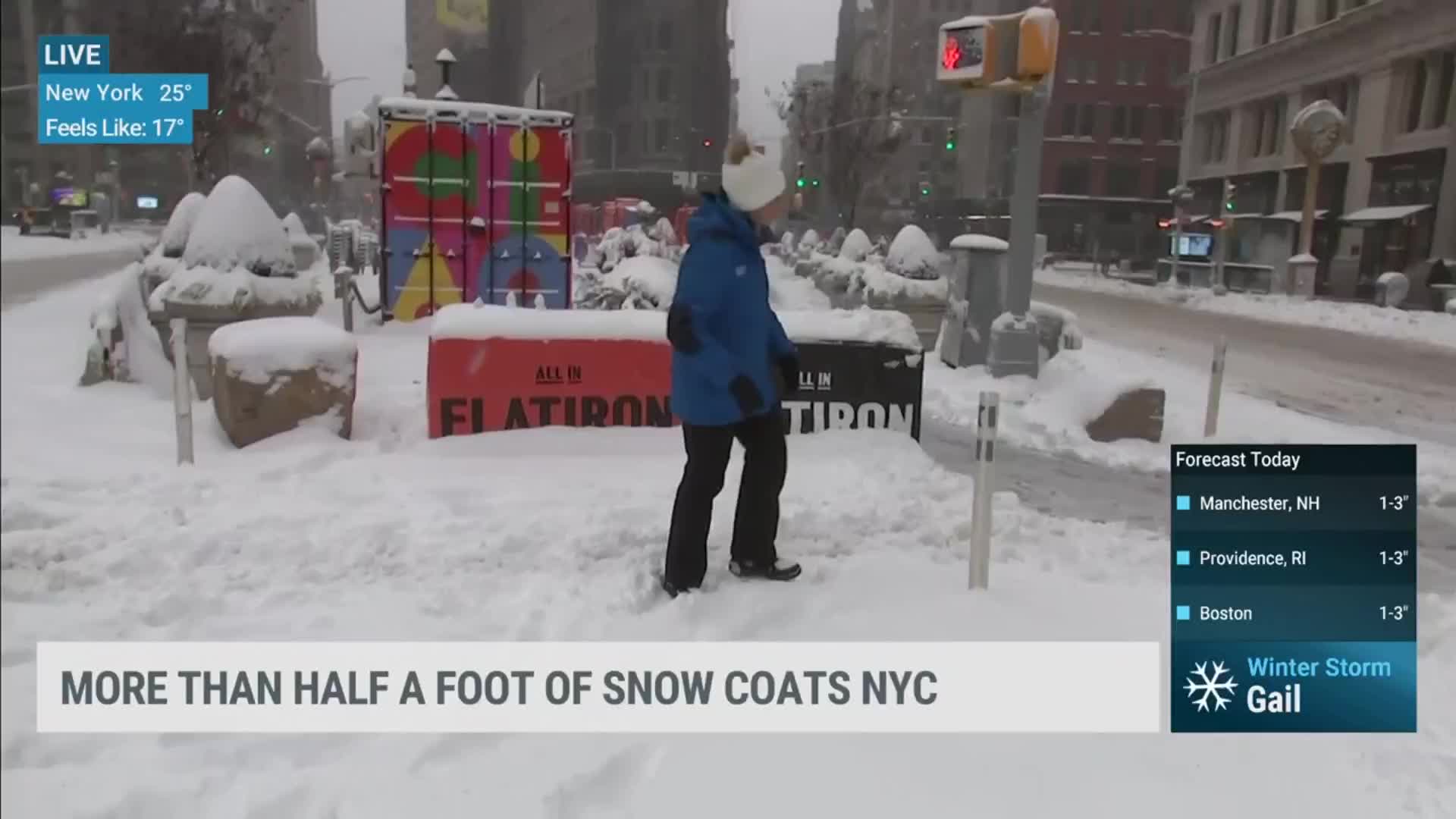New York City Sees More Than a HalfFoot of Snow Videos from The