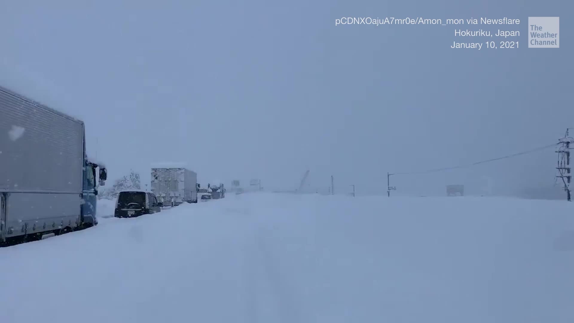 1,000+ Vehicles Trapped in Japan Snow Videos from The Weather Channel