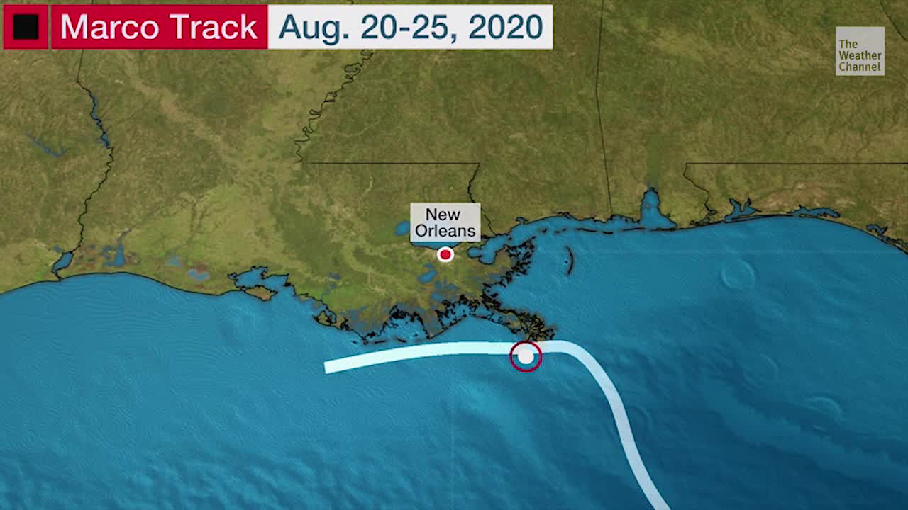 Nhc Post Analysis Says Marco Never Made Landfall In Videos From The Weather Channel