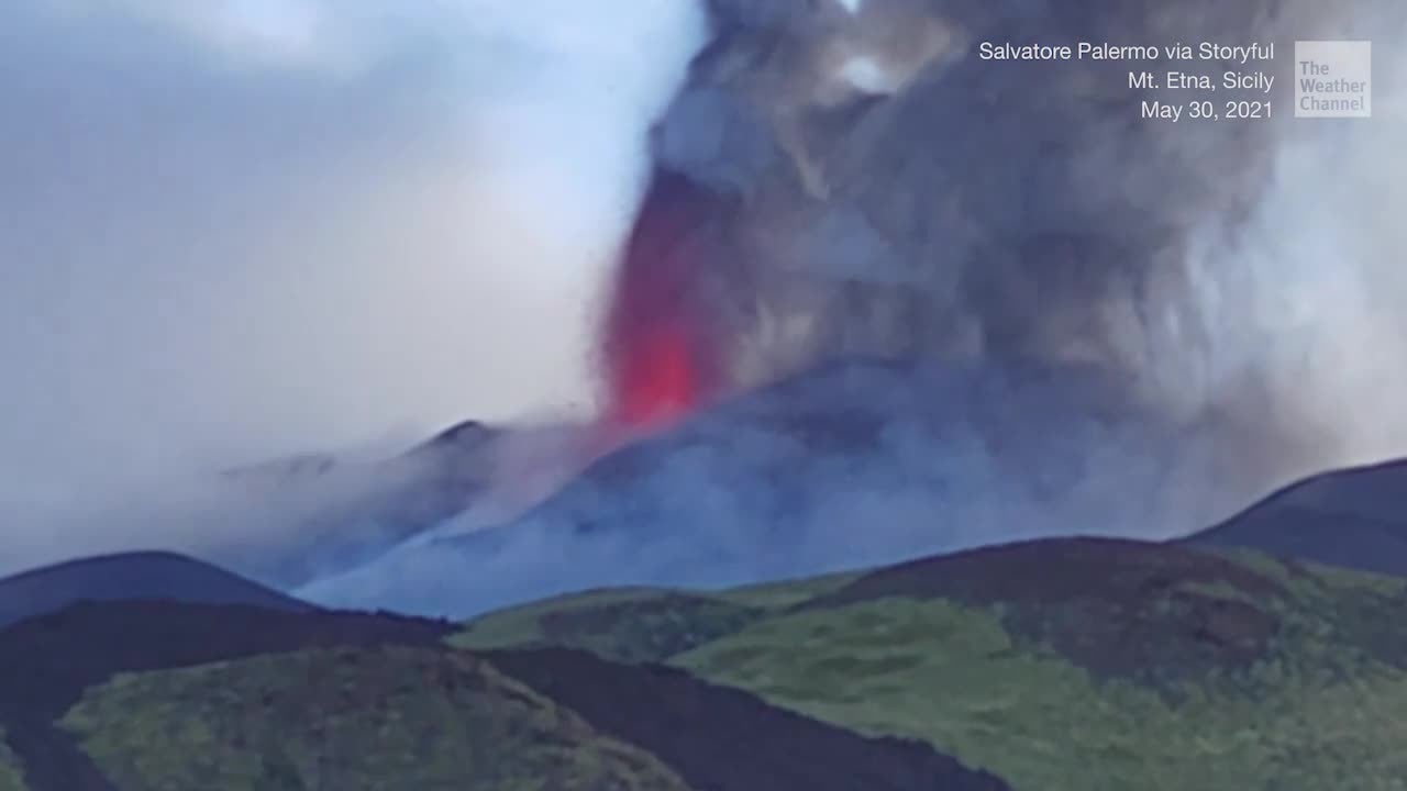 Sicily’s Mt. Etna Launches Lava Into the Air Videos from The Weather