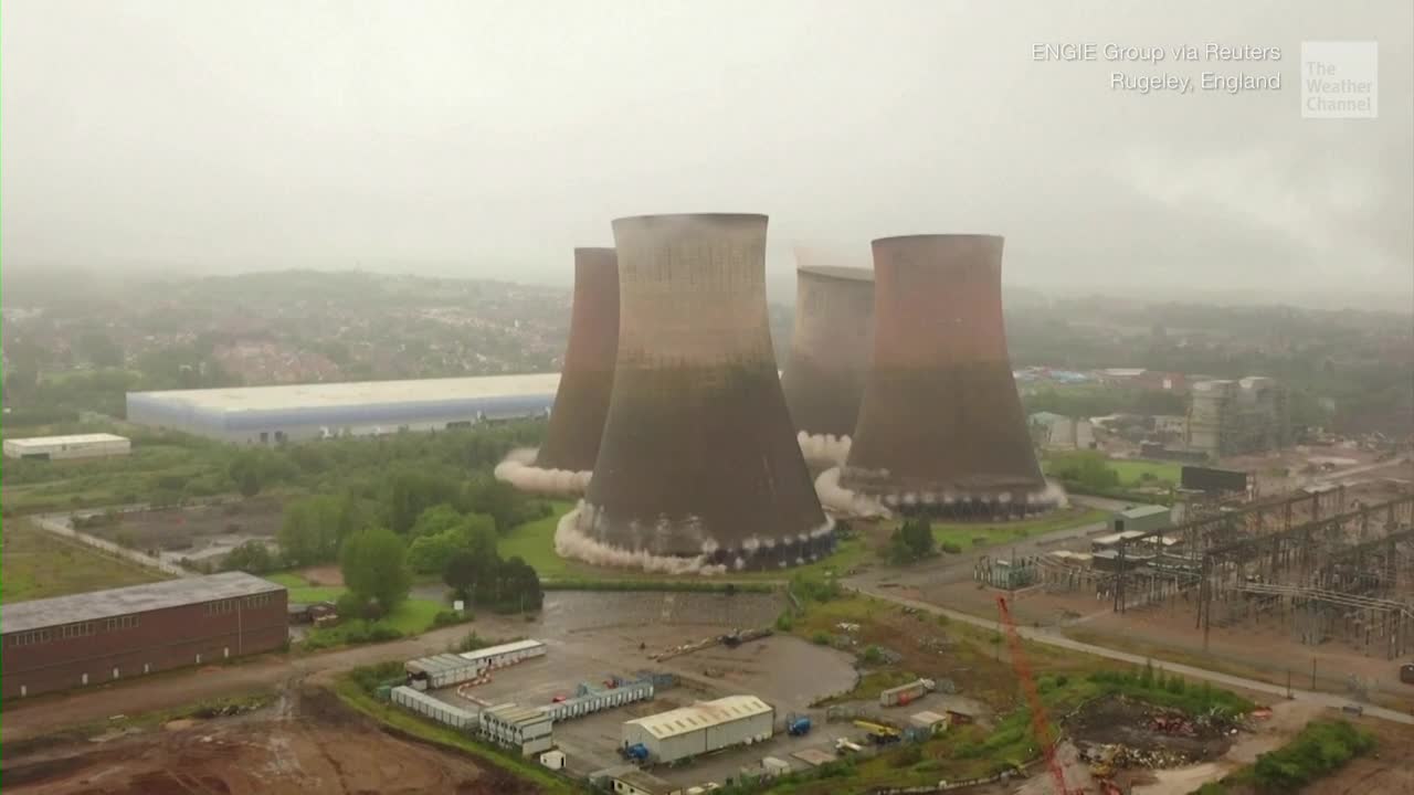 Watch Massive Cooling Towers Collapse in Seconds Videos from The Weather Channel