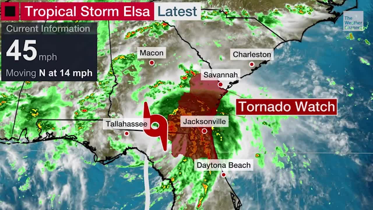 Elsa Triggers Tornado Watch as It Cuts Through Southeast Videos from
