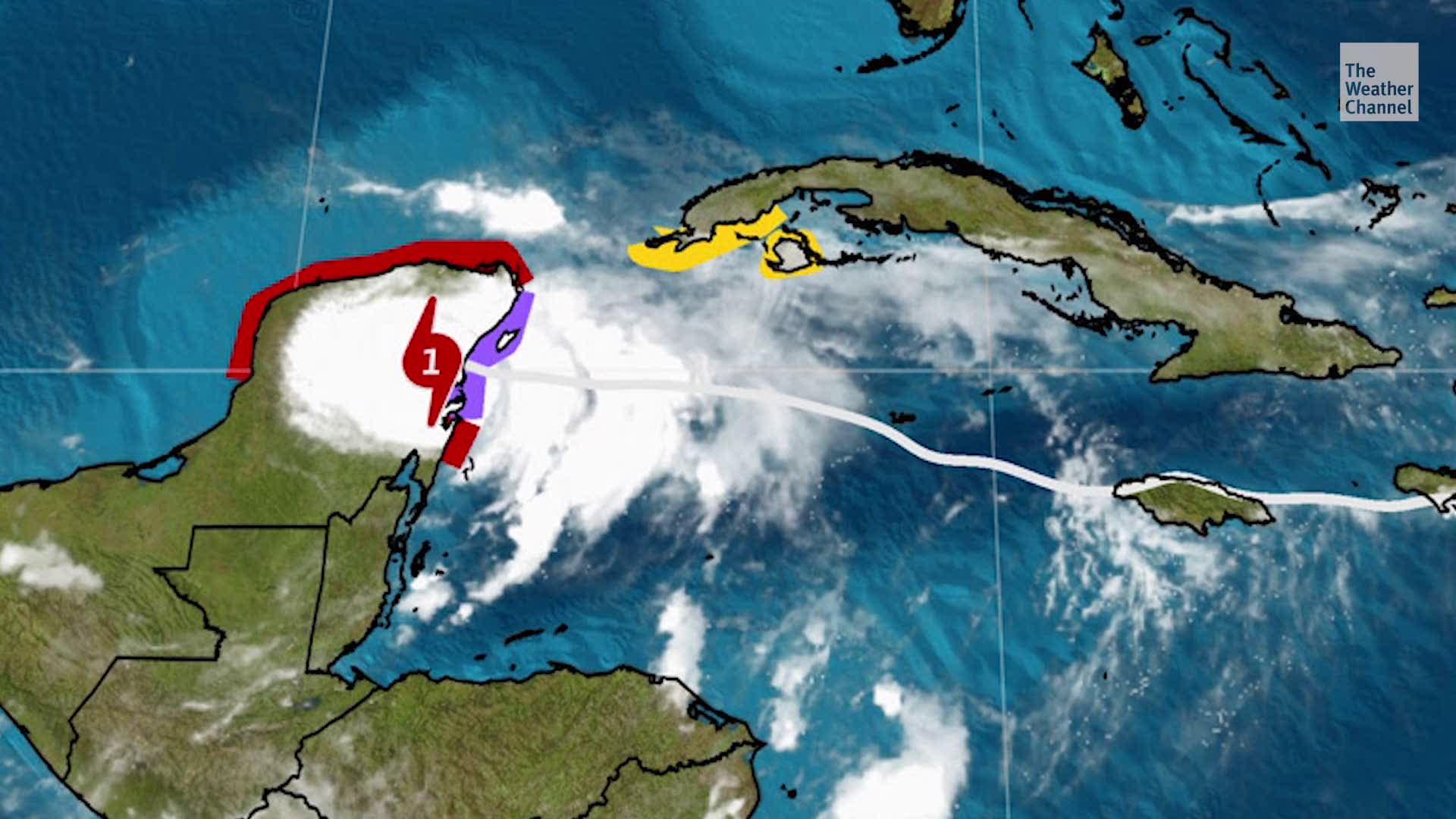 Huracán Grace toca tierra en Yucatán, cerca de Tulum Videos de The