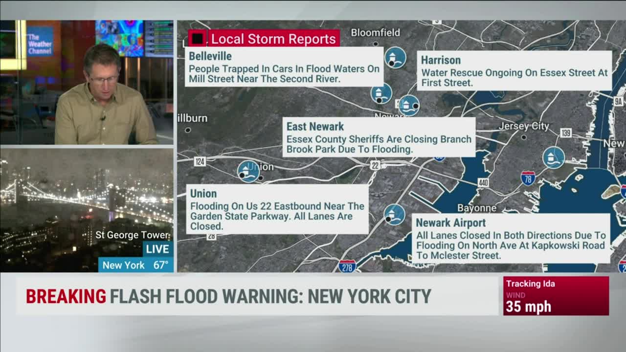 New Jersey Flood Emergency Closes Many Roads Videos from The Weather Channel