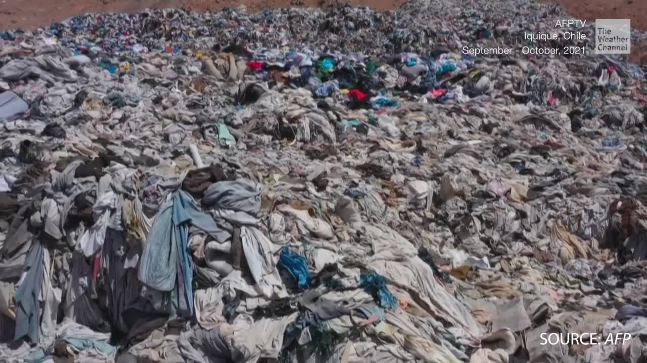 Mountain of Clothing in Chilean Desert Videos from The Weather Channel