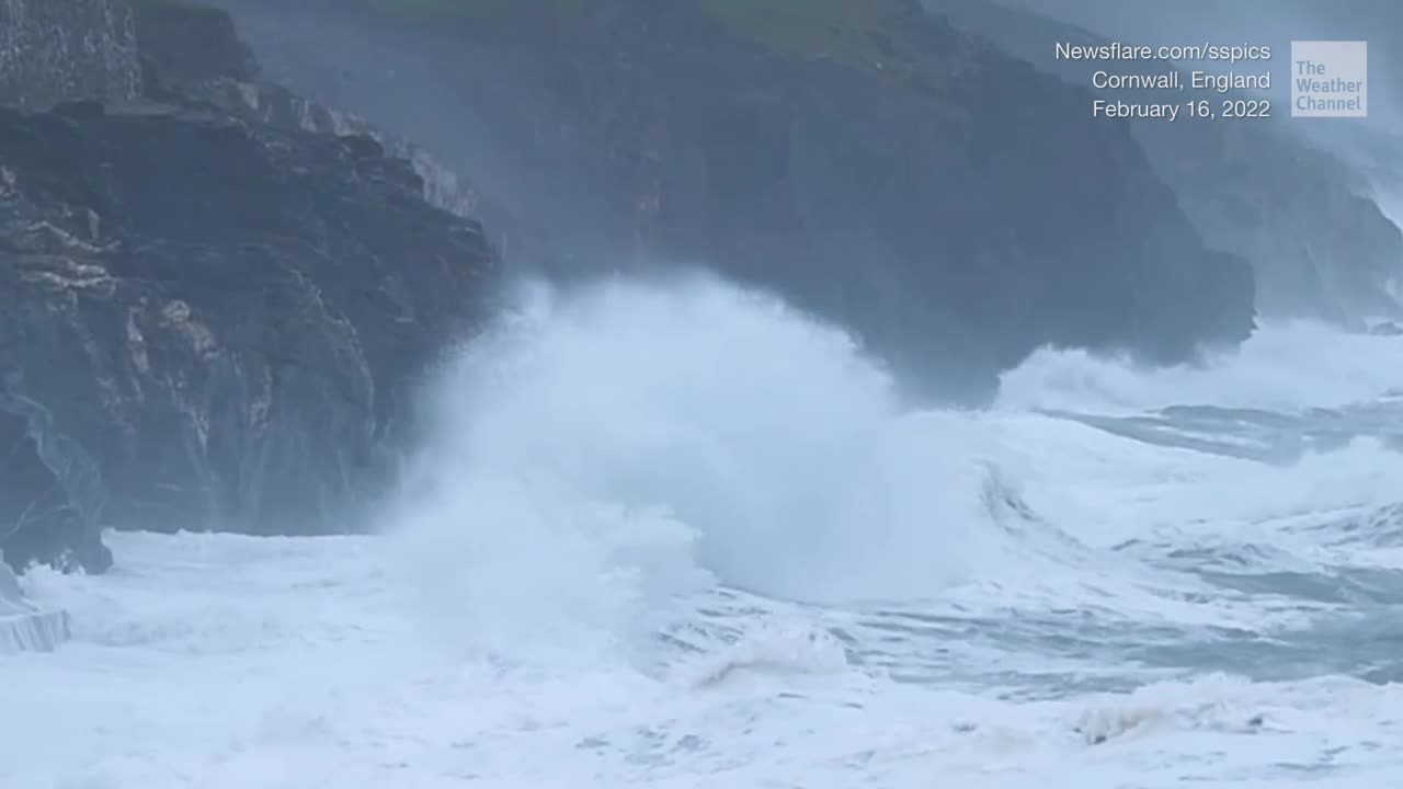Storm Dudley Pummels UK; Storm Eunice Right Behind It Videos from The