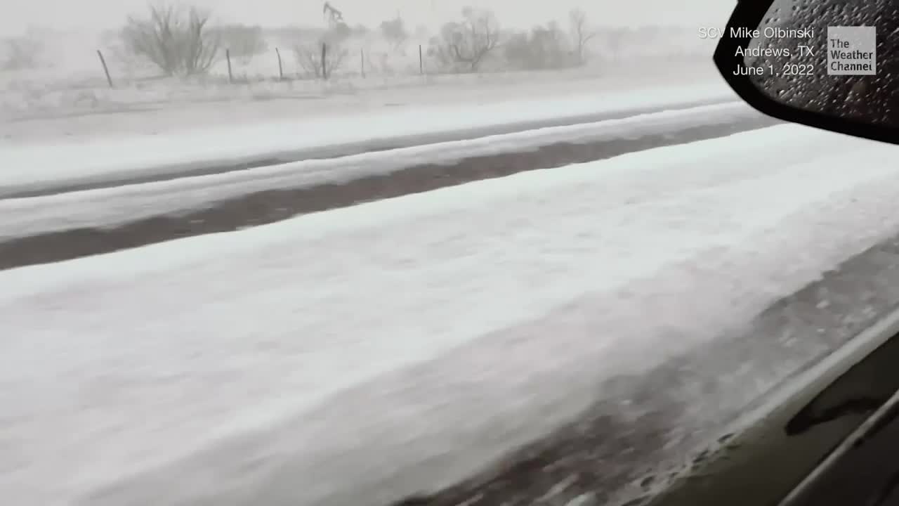 TX Town Looks Like Winter After Hailstorm Videos from The Weather Channel