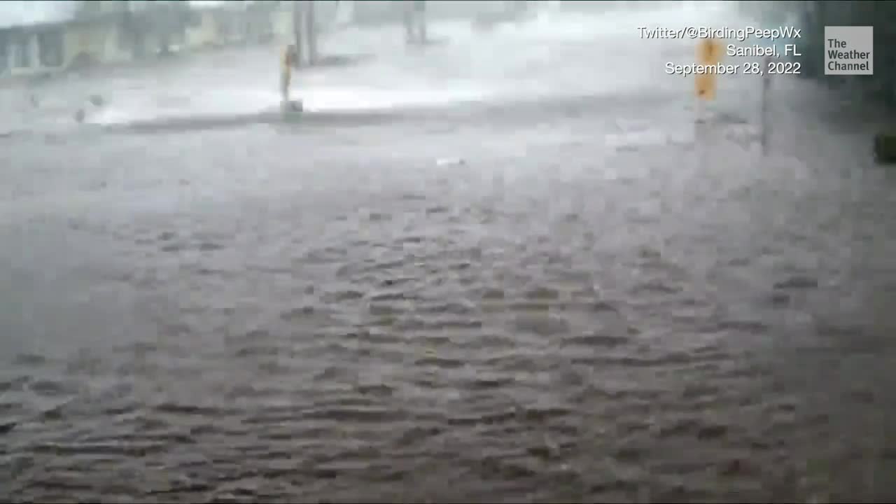 Timelapse Watch Ian’s Storm Surge Move Across Sanibel Island Videos