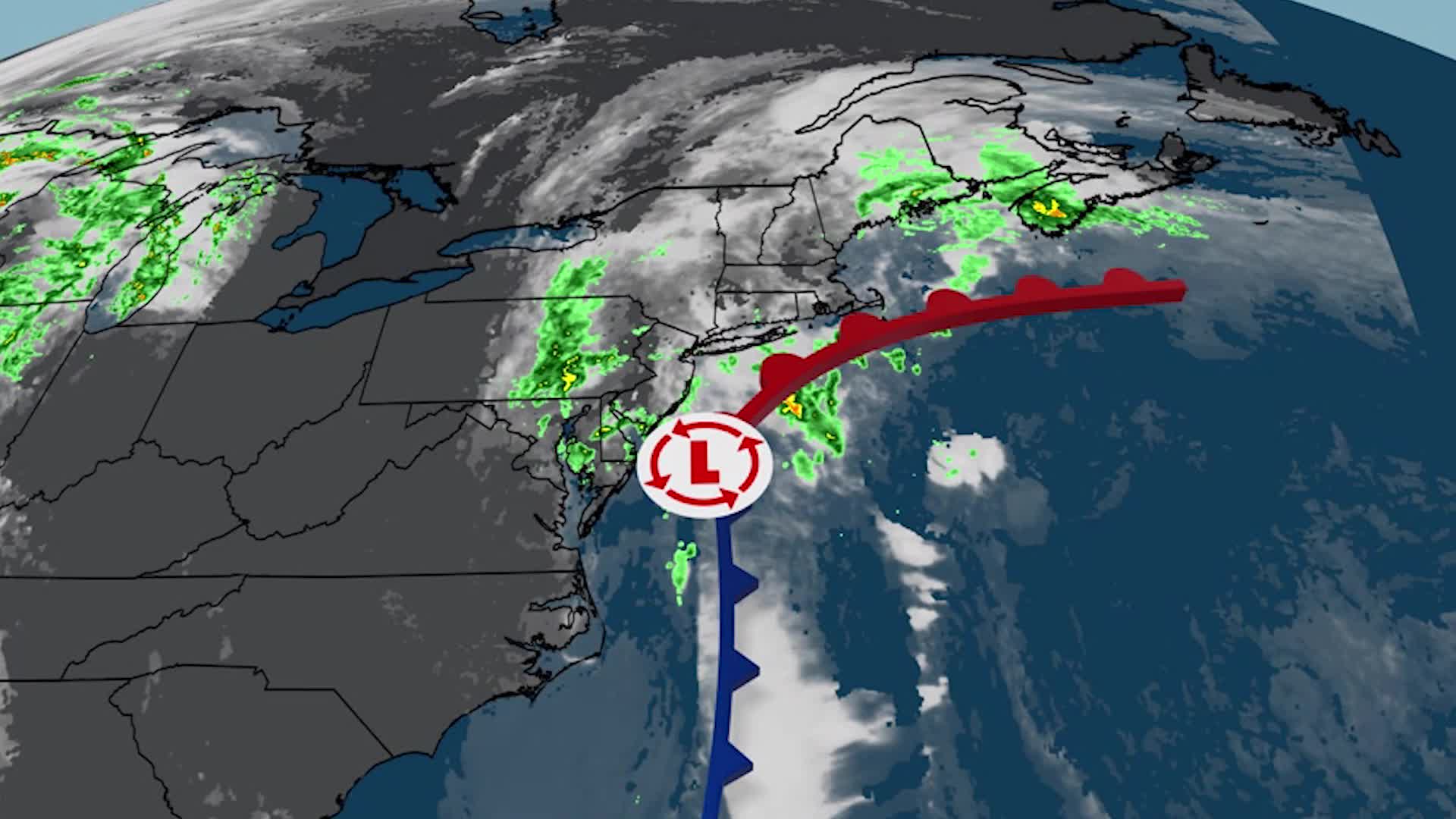 Rain Lingers As Northeast Coastal Low Weakens - Videos from The Weather ...