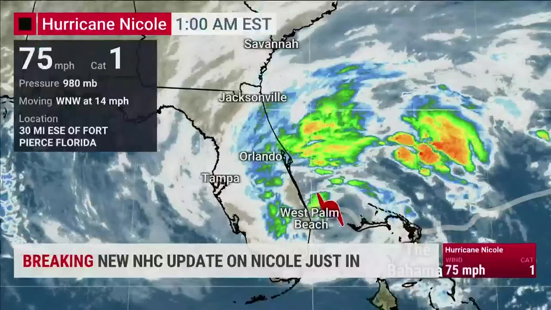 Hurricane Nicole Nearing Landfall In Florida Videos From The Weather 