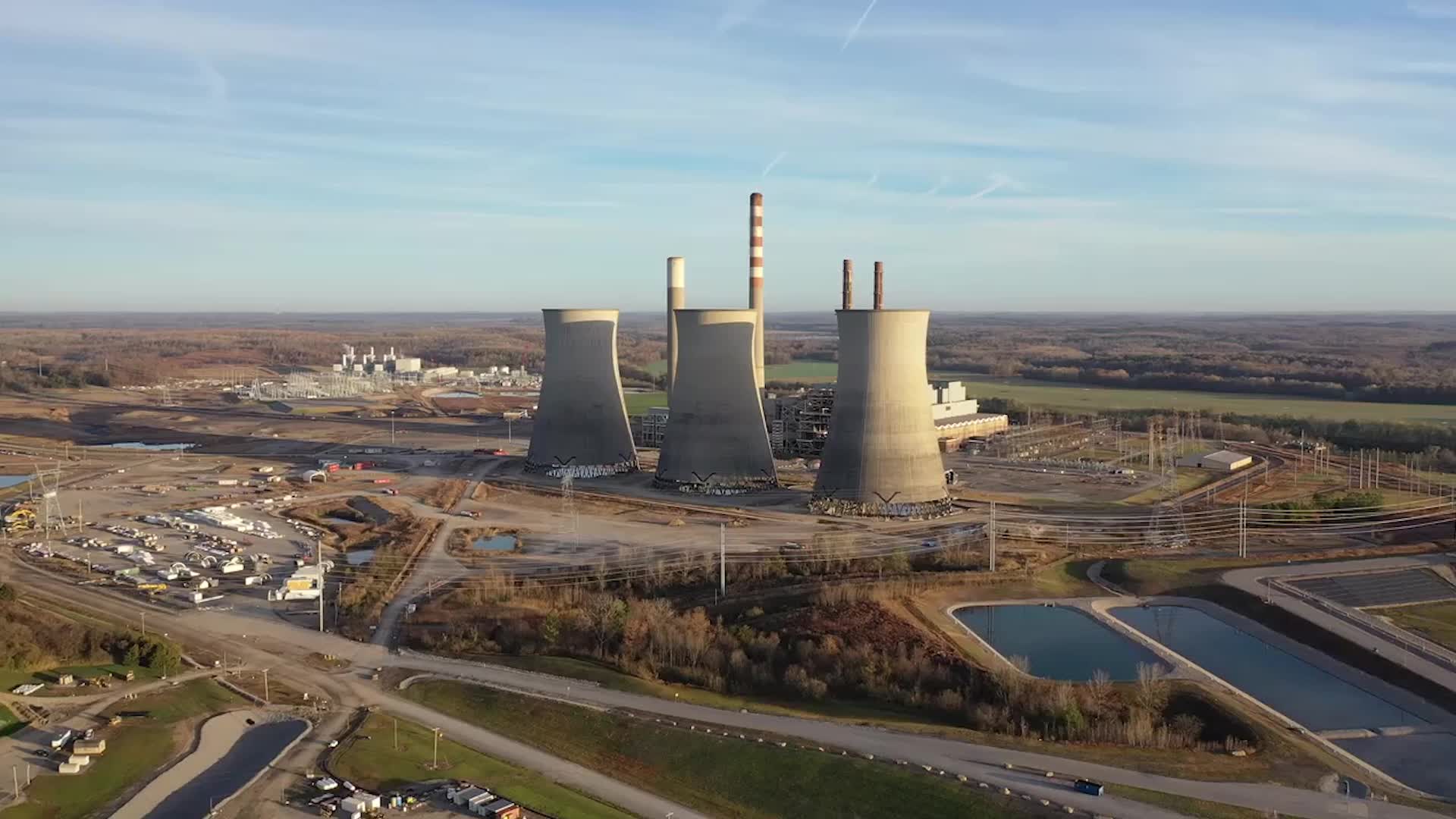 Drone Video CoalFired Plant Demolition Videos from The Weather Channel