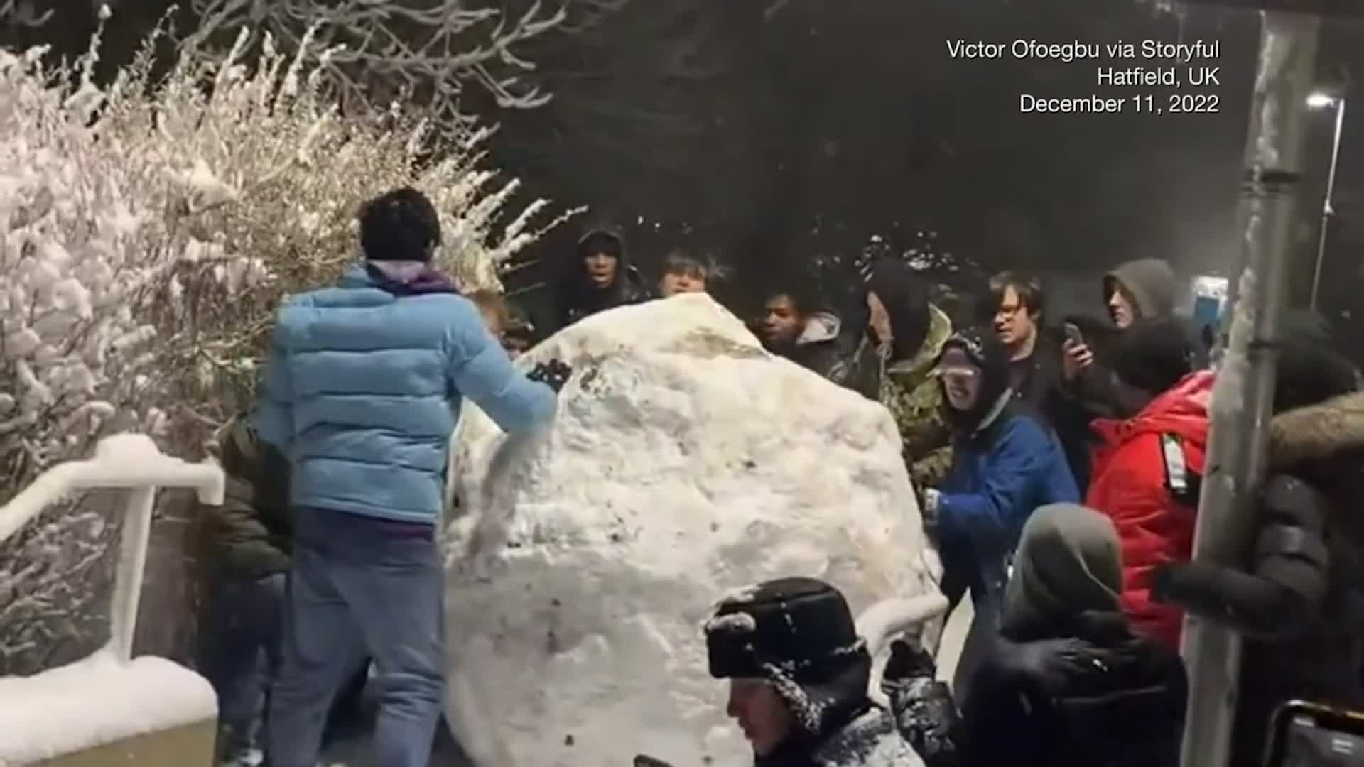 Students Create Giant ‘Snow Boulder’ Videos from The Weather Channel