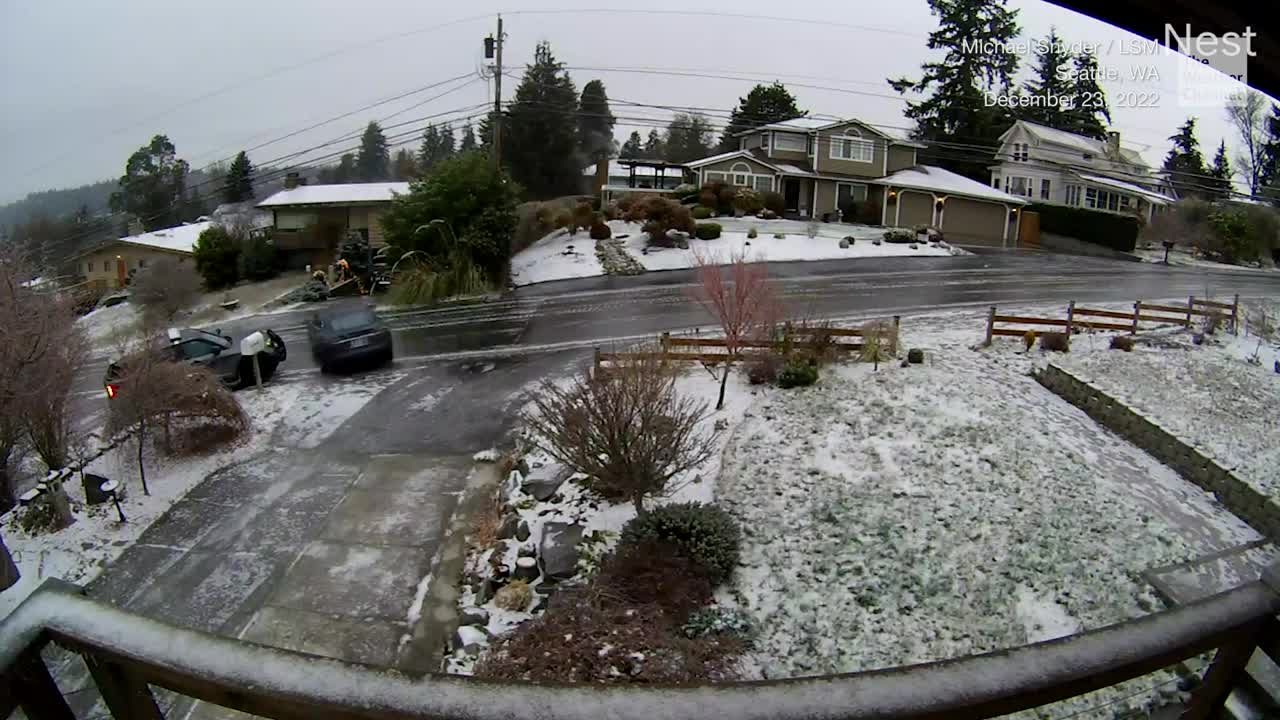 Car Hits Emergency Vehicle On Slow Slide Down Icy Hill Videos from