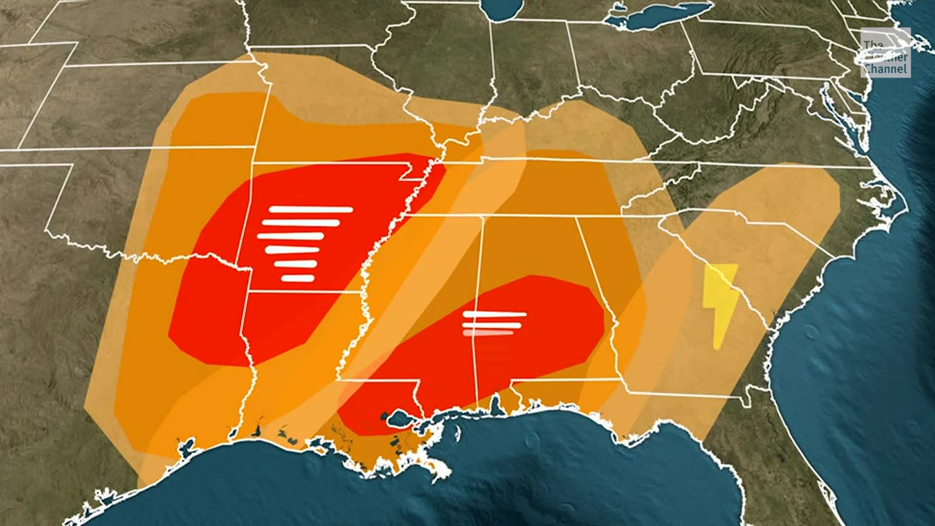 Severe And Flooding Threat Continues For Southeast - Videos from The ...