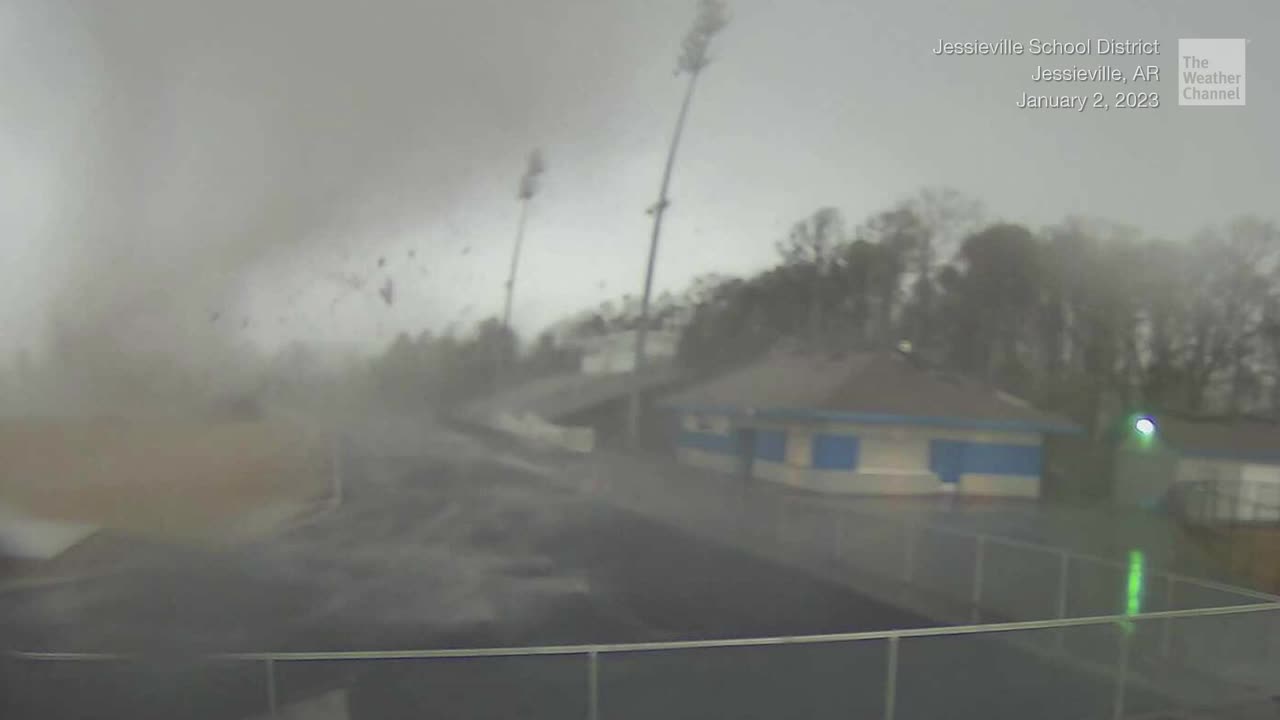 Tornado Roars Down 50 Yard Line Videos From The Weather Channel