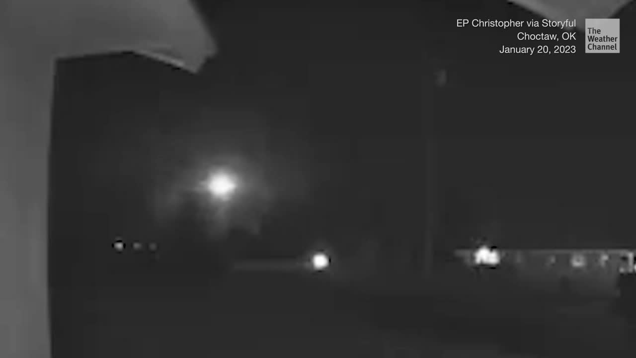 Fireball Lights Up OK Sky Videos from The Weather Channel