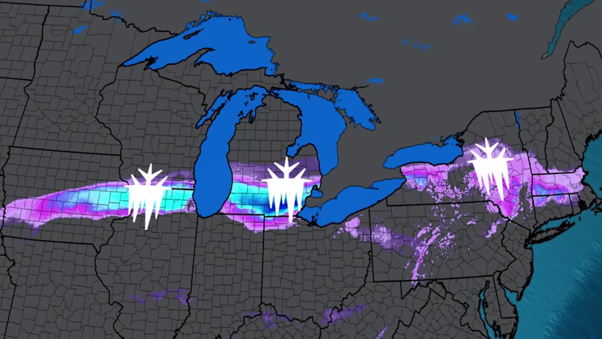 Significant Ice Expected Over Wide Area From Winter Storm Olive