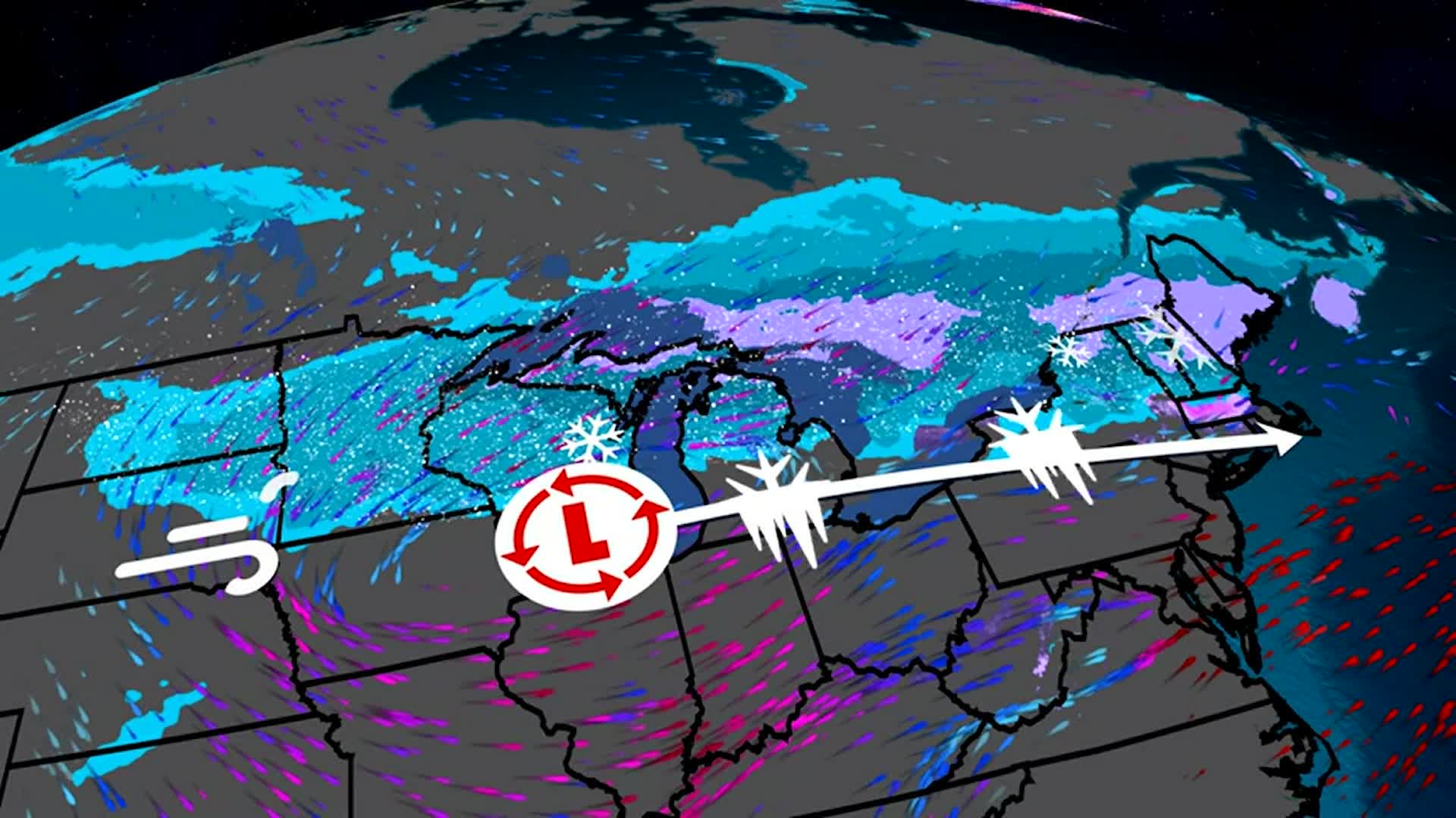 Winter Storm Olive's Snow, Ice Spread From Northern Plains Into the