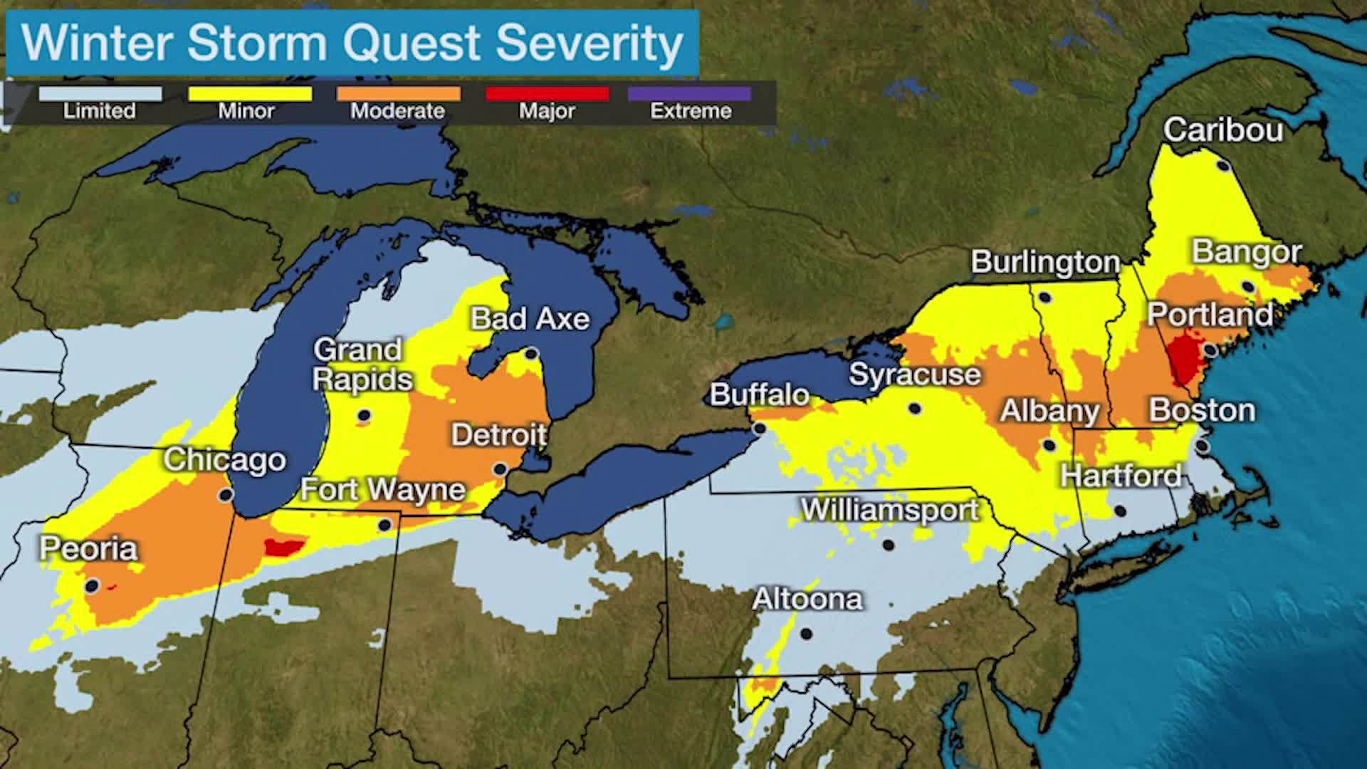 Winter Storm Quest To Bring Heavy Snow From Great Lakes To Northeast