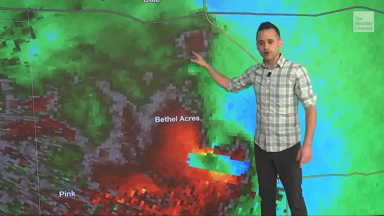 Two Areas Of Rotation In Oklahoma Severe Storm Videos from The