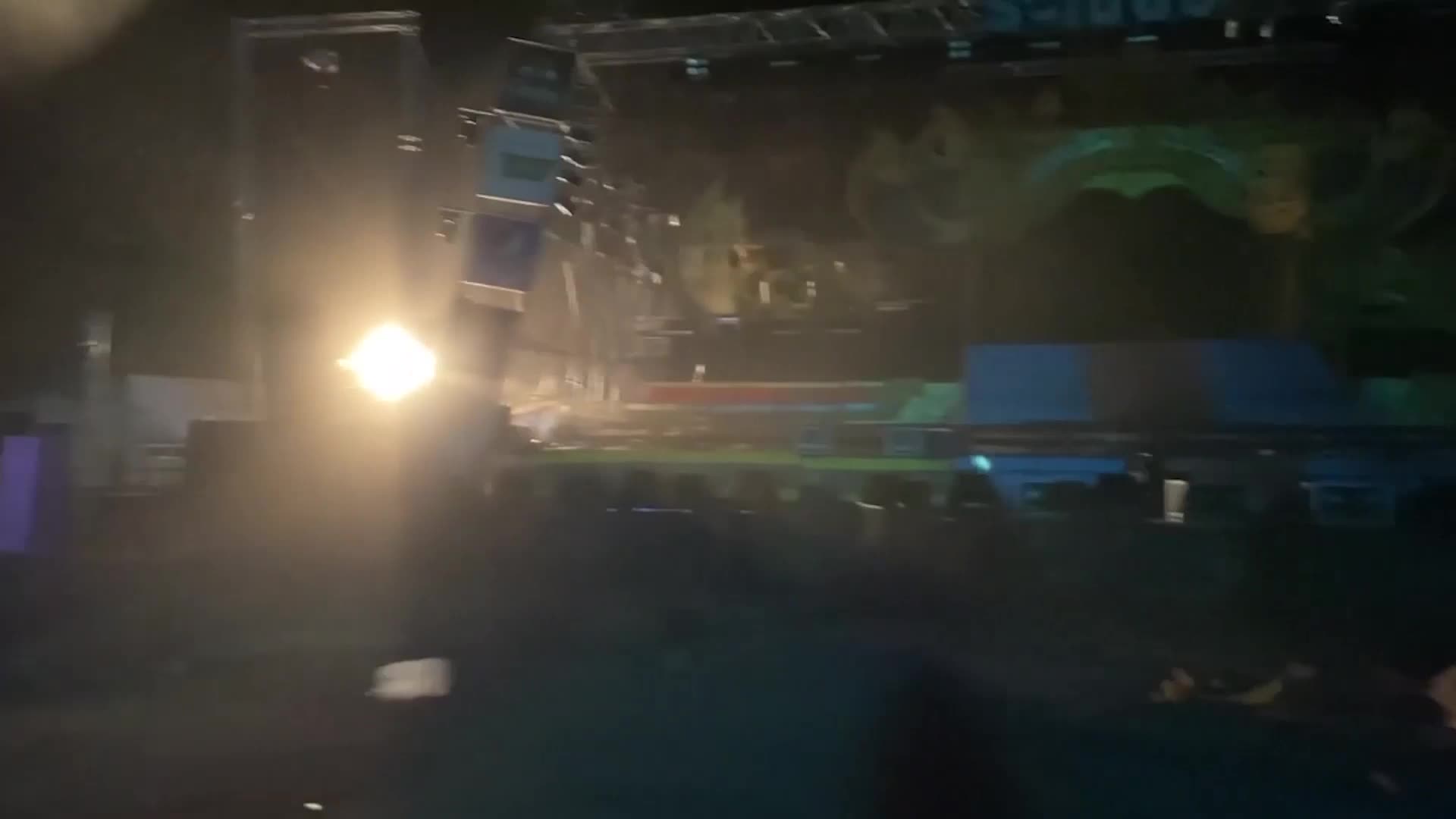 Wind Takes Out Concert Stage