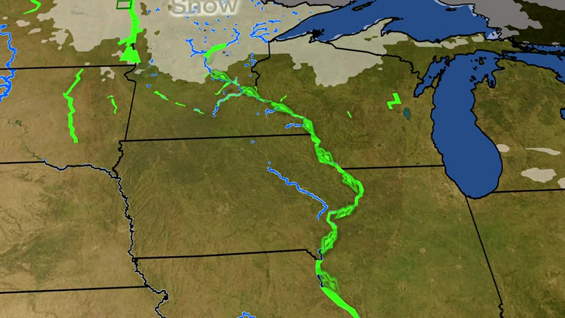 Major River Flooding Heading South In The Midwest Videos from The