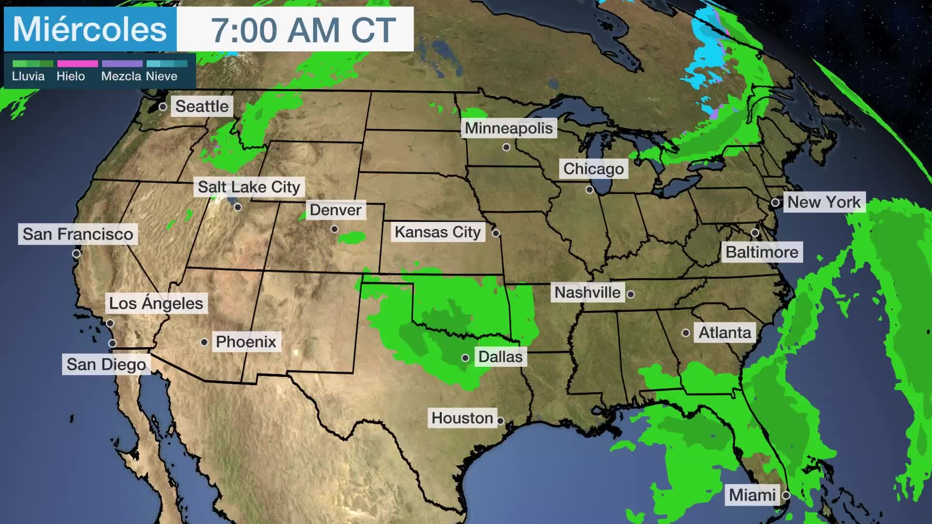 Pronóstico de la lluvia para la mitad de esta semana Videos de The