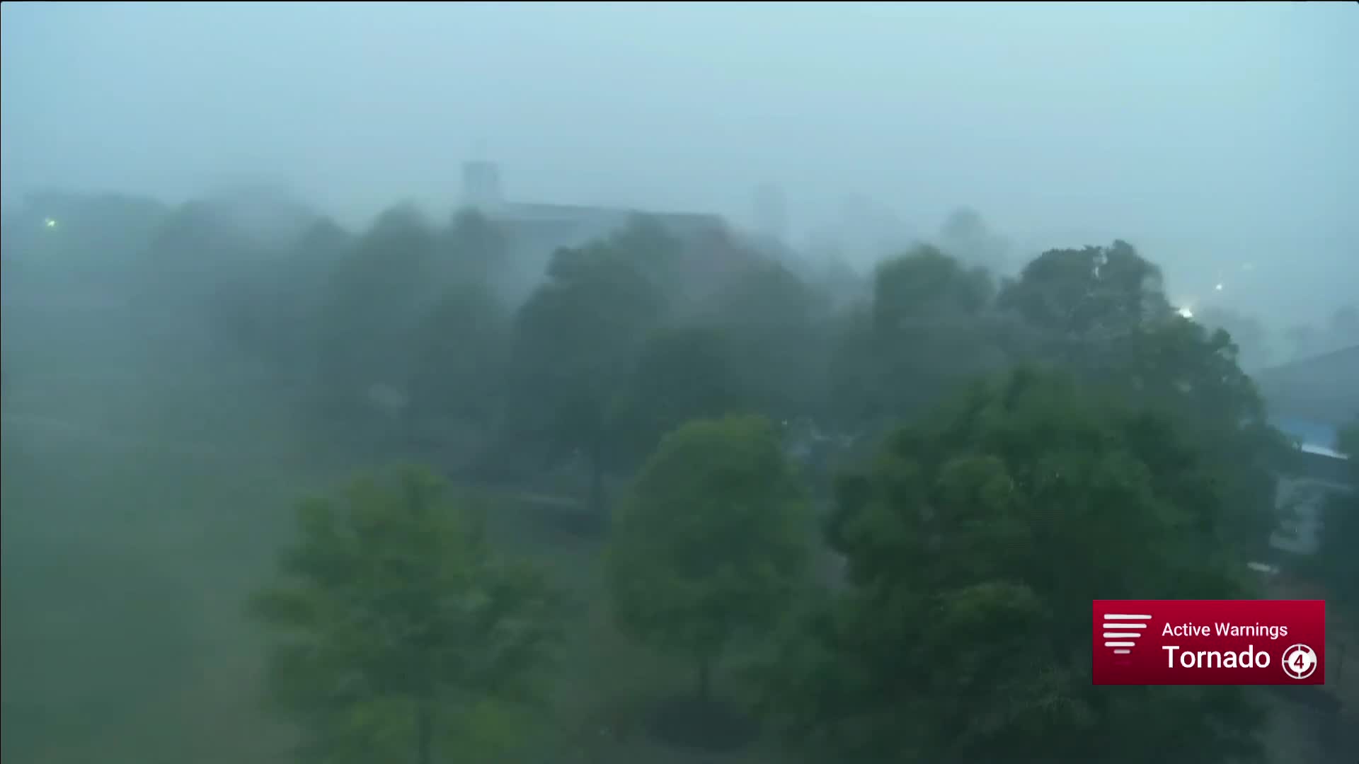 Blinding Rain, Lightning, And Strong Wind Move Through Videos from