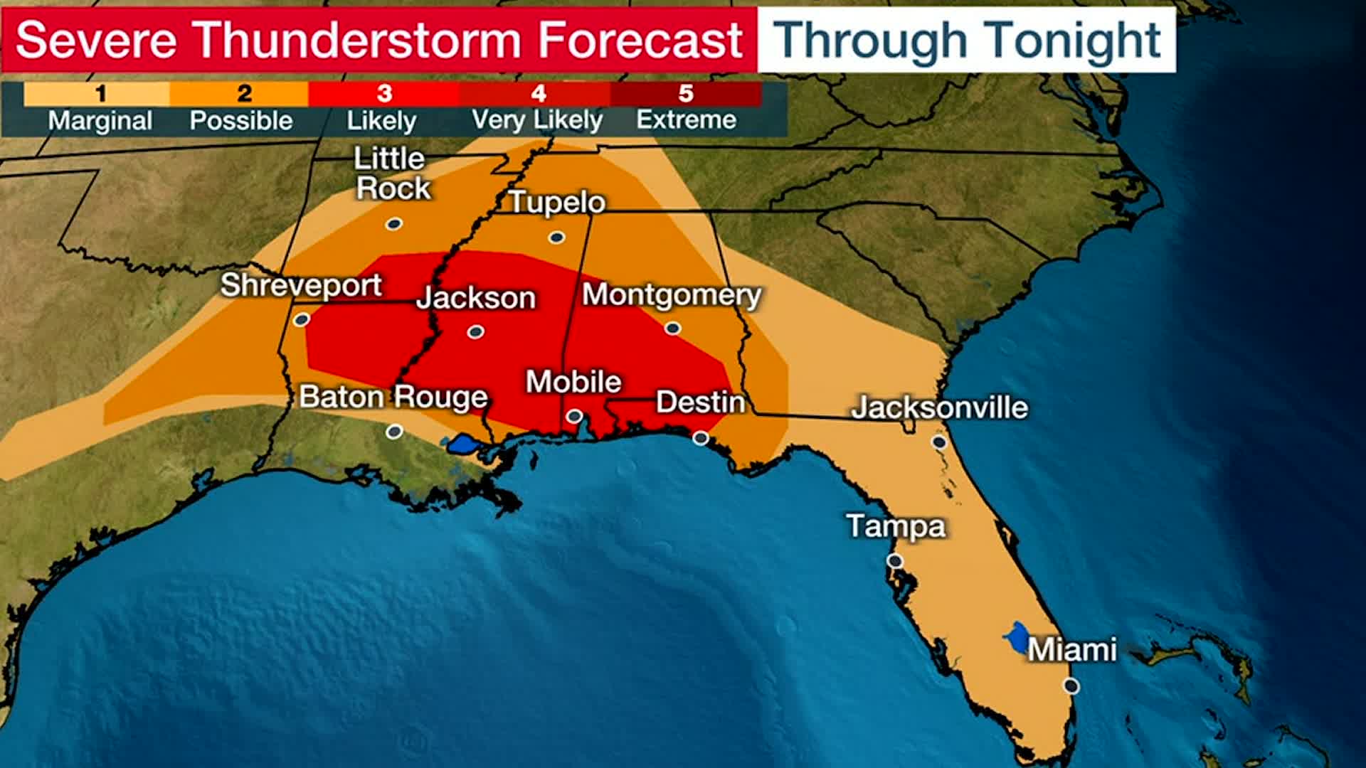Severe Storms Pick Up Tonight For The Southeast Videos from The