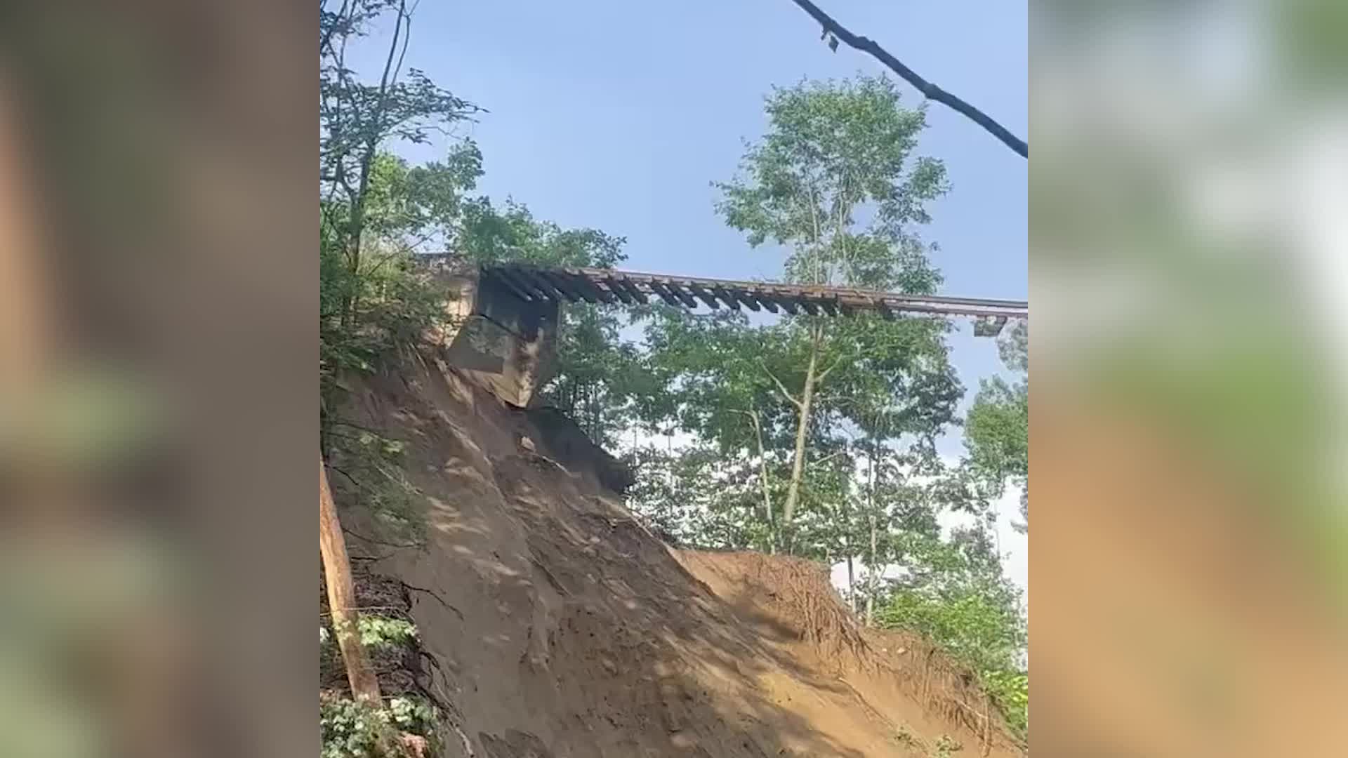 Train Tracks Left Dangling After VT Flood Videos from The Weather Channel