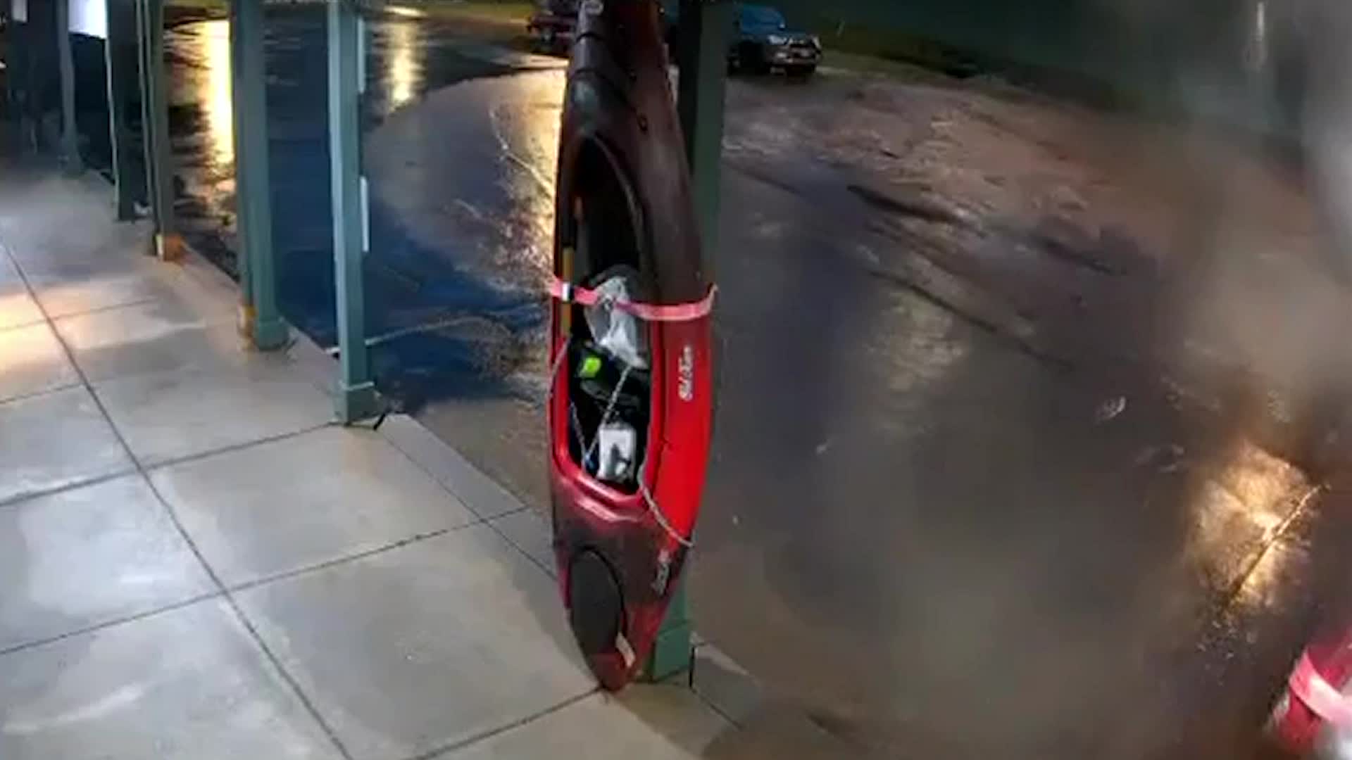 Watch In Seconds, Flash Flood Engulfs Street Videos from The Weather