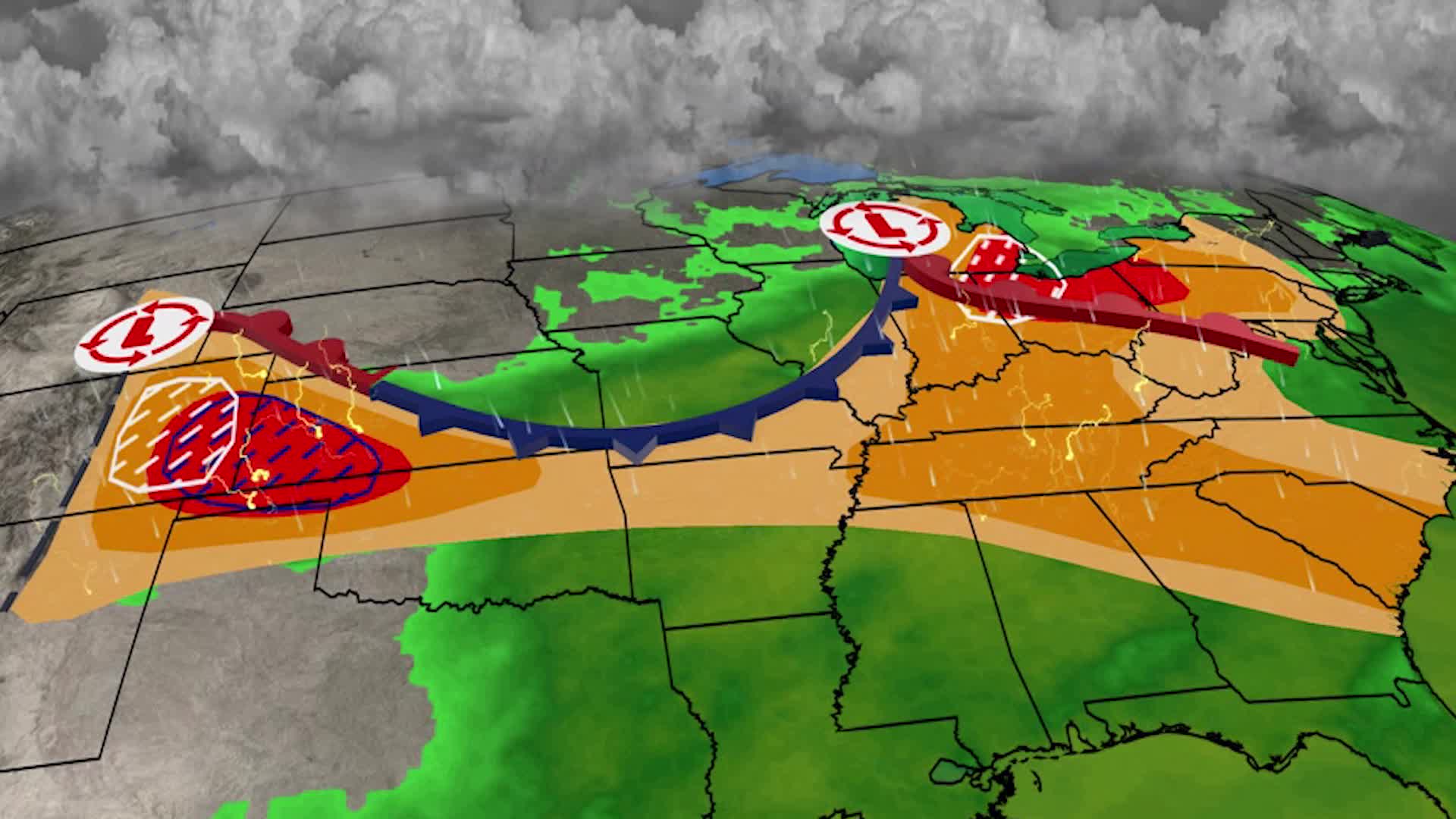 Severe Threat Stretches From Plains To East Today Videos from The
