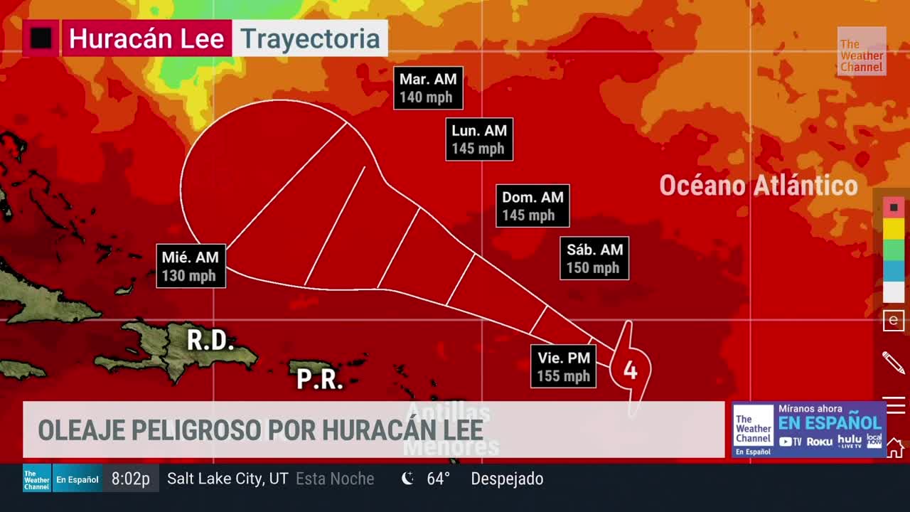 Seguimiento del Huracán Lee Videos de The Weather Channel