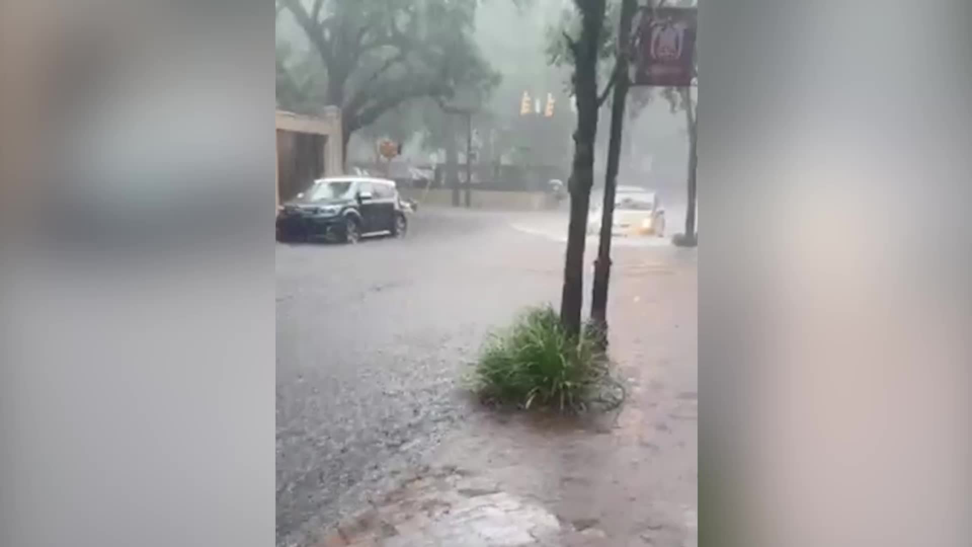 Downtown Charleston Inundated; Cars Stalled Videos from The Weather