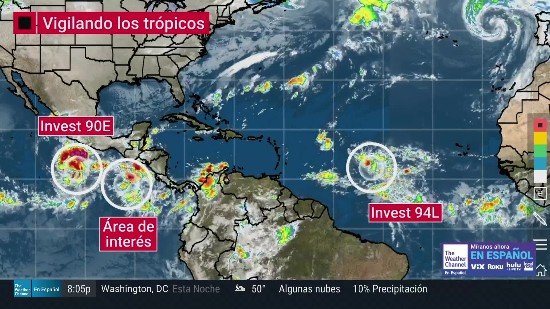 Vigilando Varias Áreas de Interés en los Trópicos - Videos de The ...