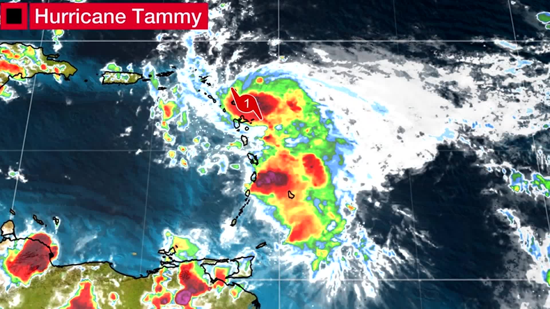 Hurricane Tammy Moving Near Northern Leeward Islands Videos from The