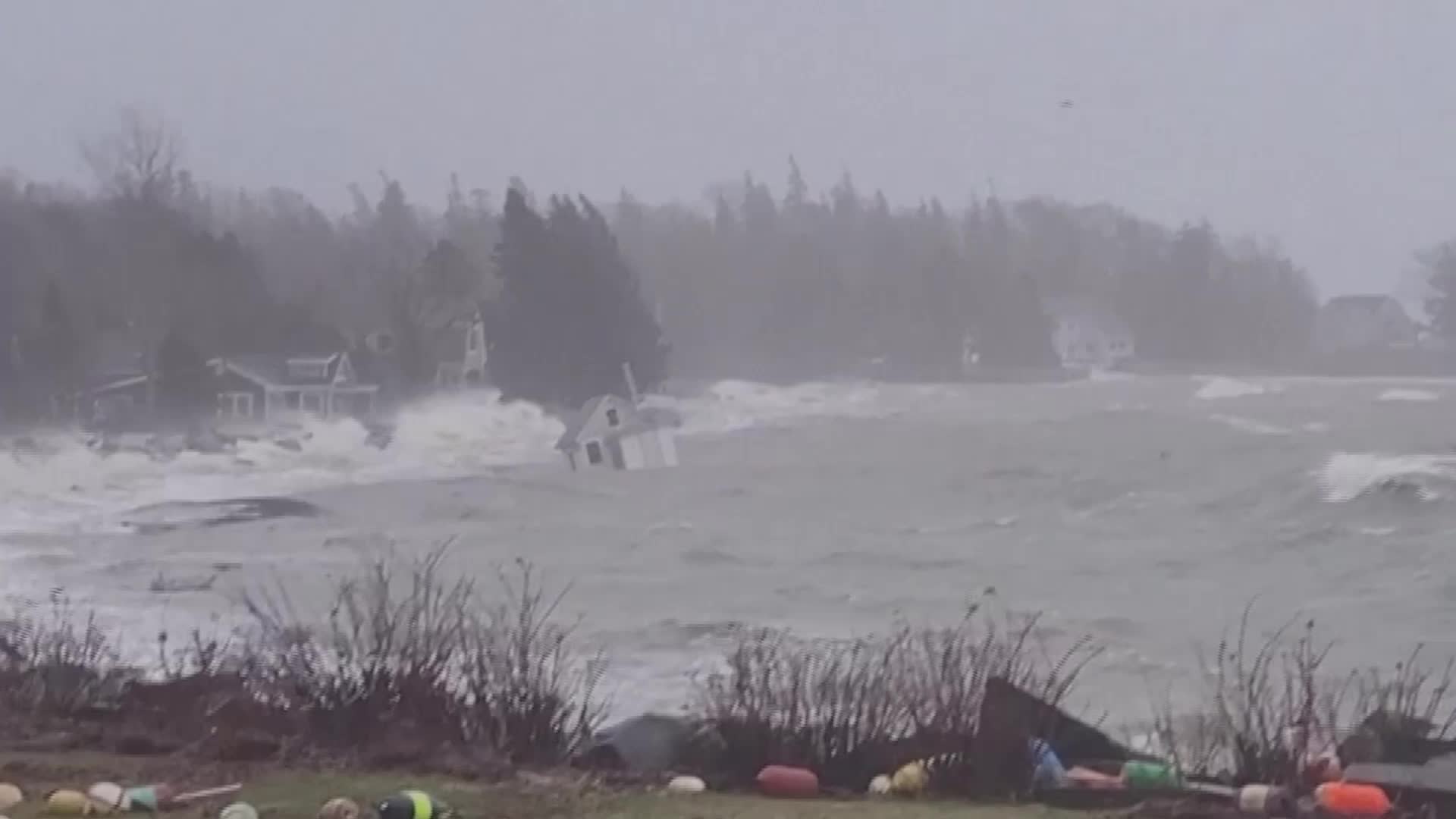 Cabin Tossed Around In Floodwaters From Menacing Storm Videos from