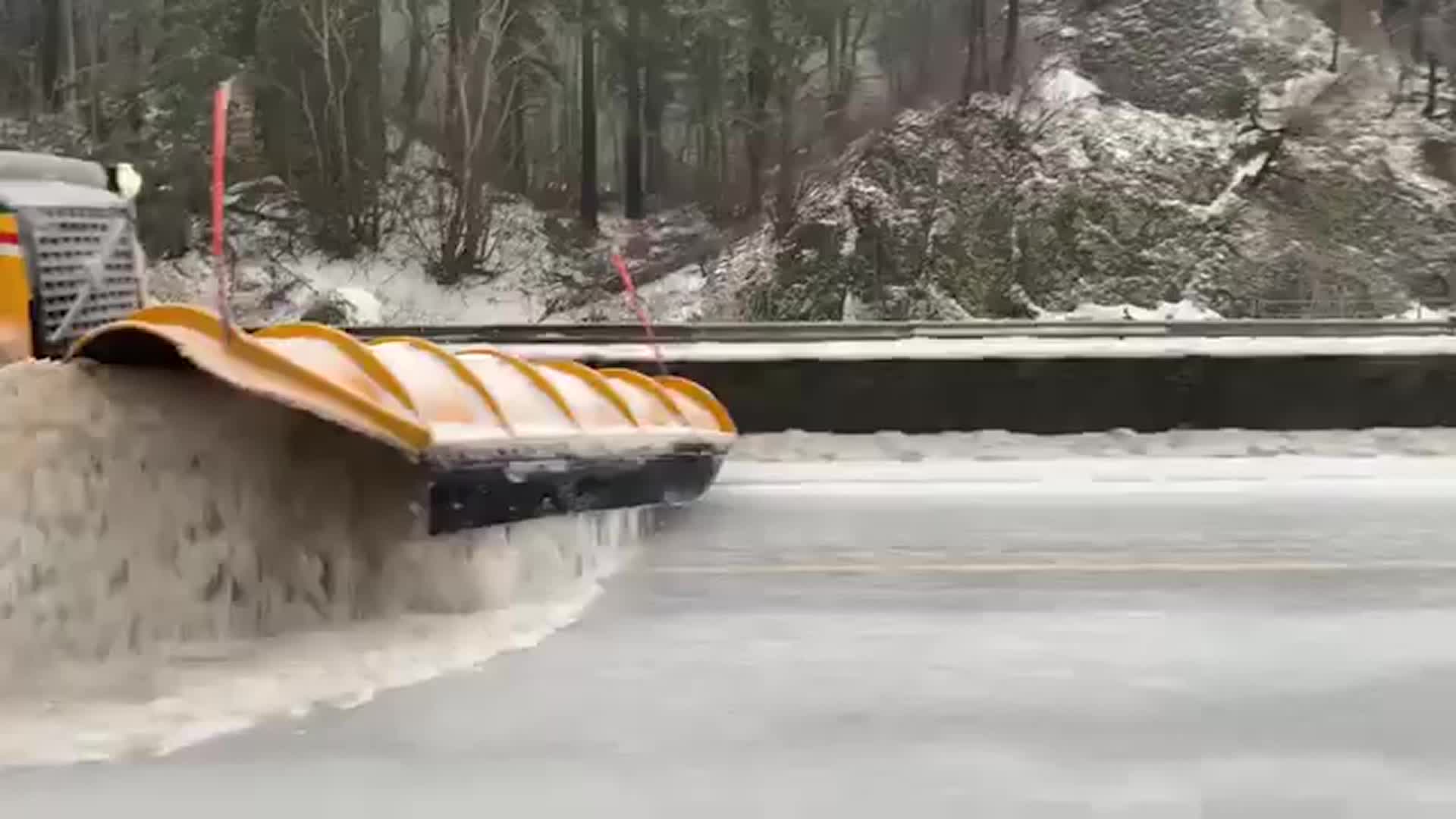 Snow Plows Face Massive Task On Oregon Highway Videos from The