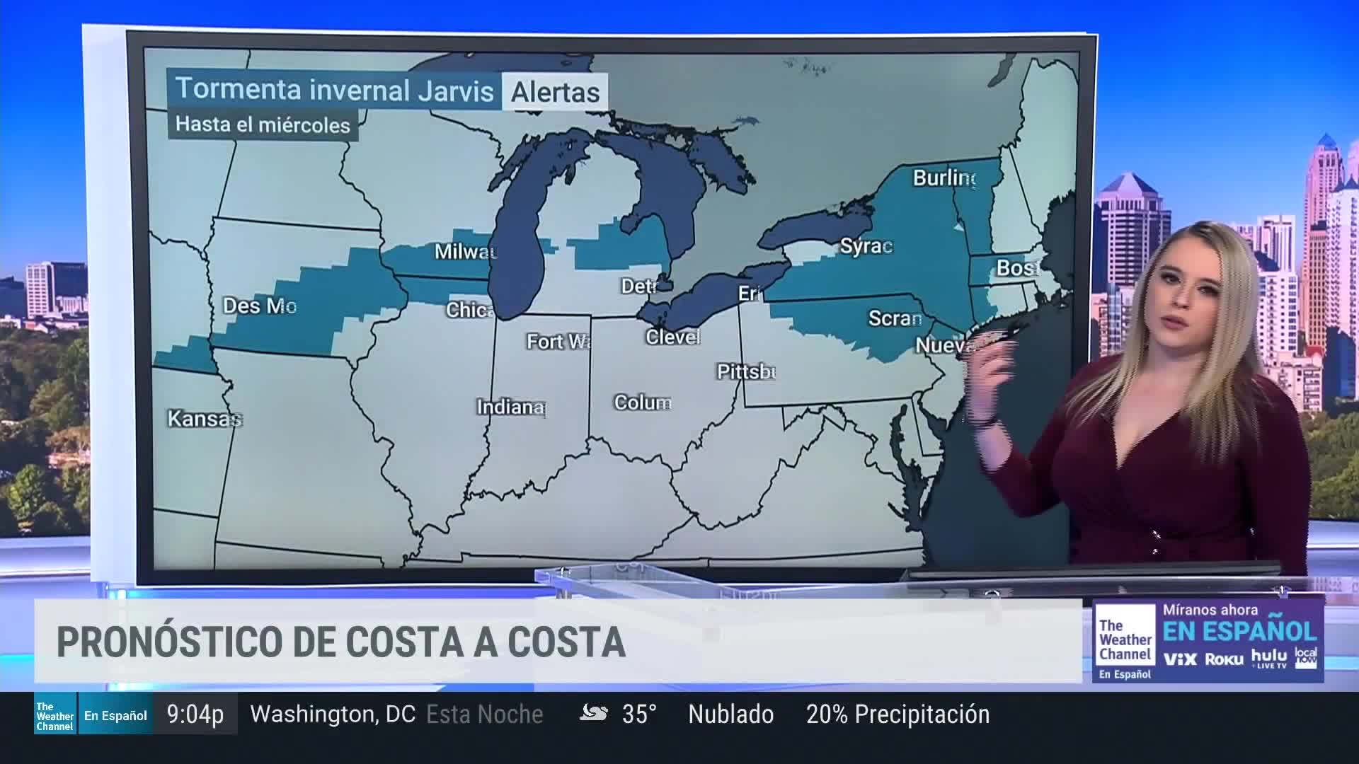 Pronóstico de Costa a Costa de la Tormenta Jarvis Videos de The Weather Channel