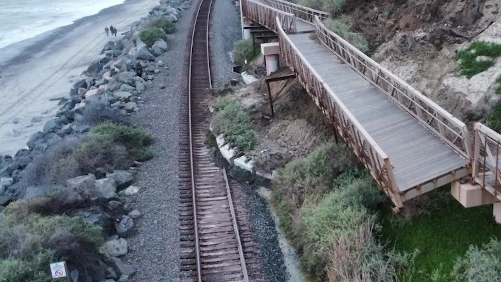 California Landslide Hits Railroad Videos from The Weather Channel
