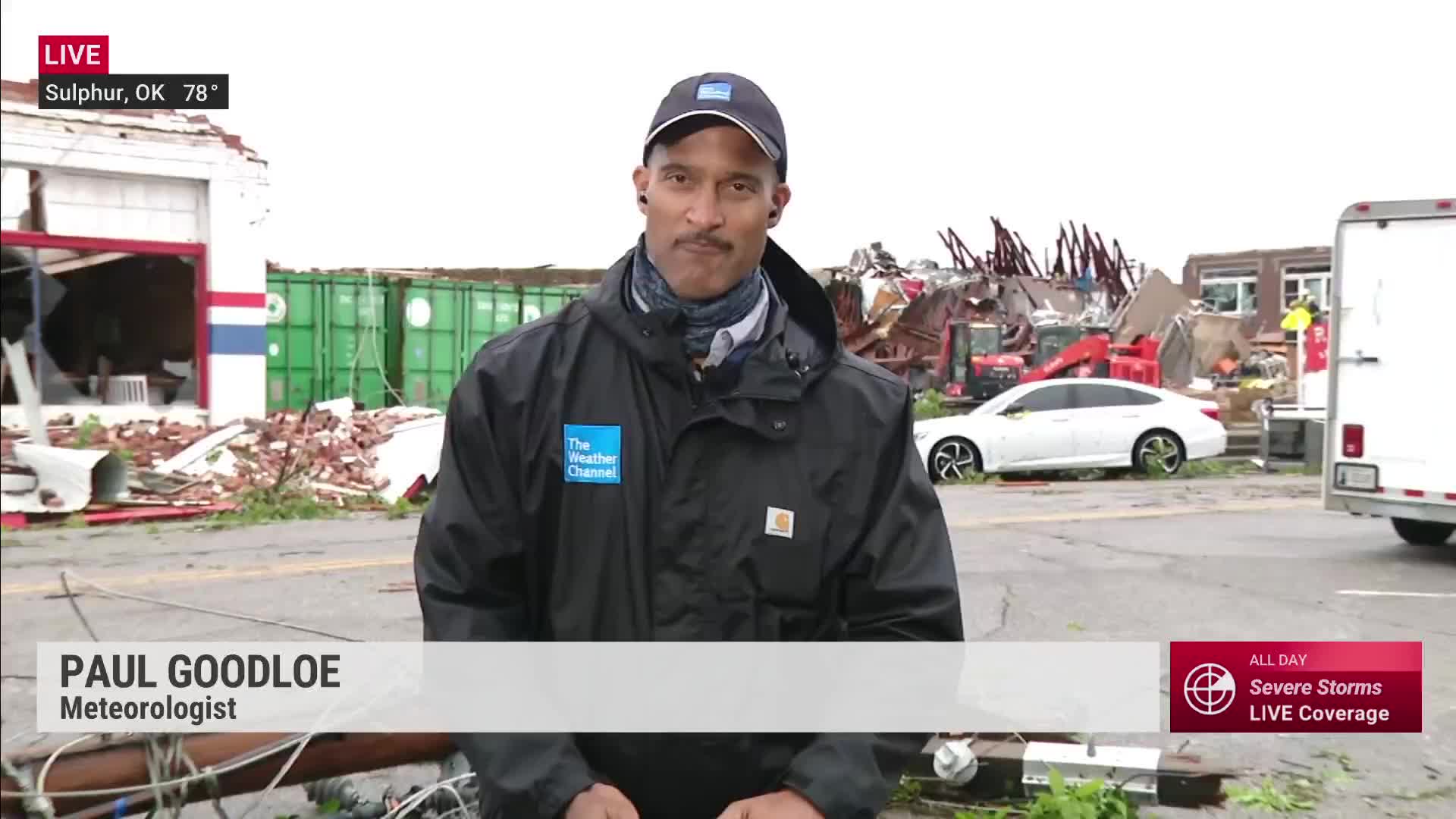 Search And Rescue In Sulphur, OK After Overnight Tornado Videos from