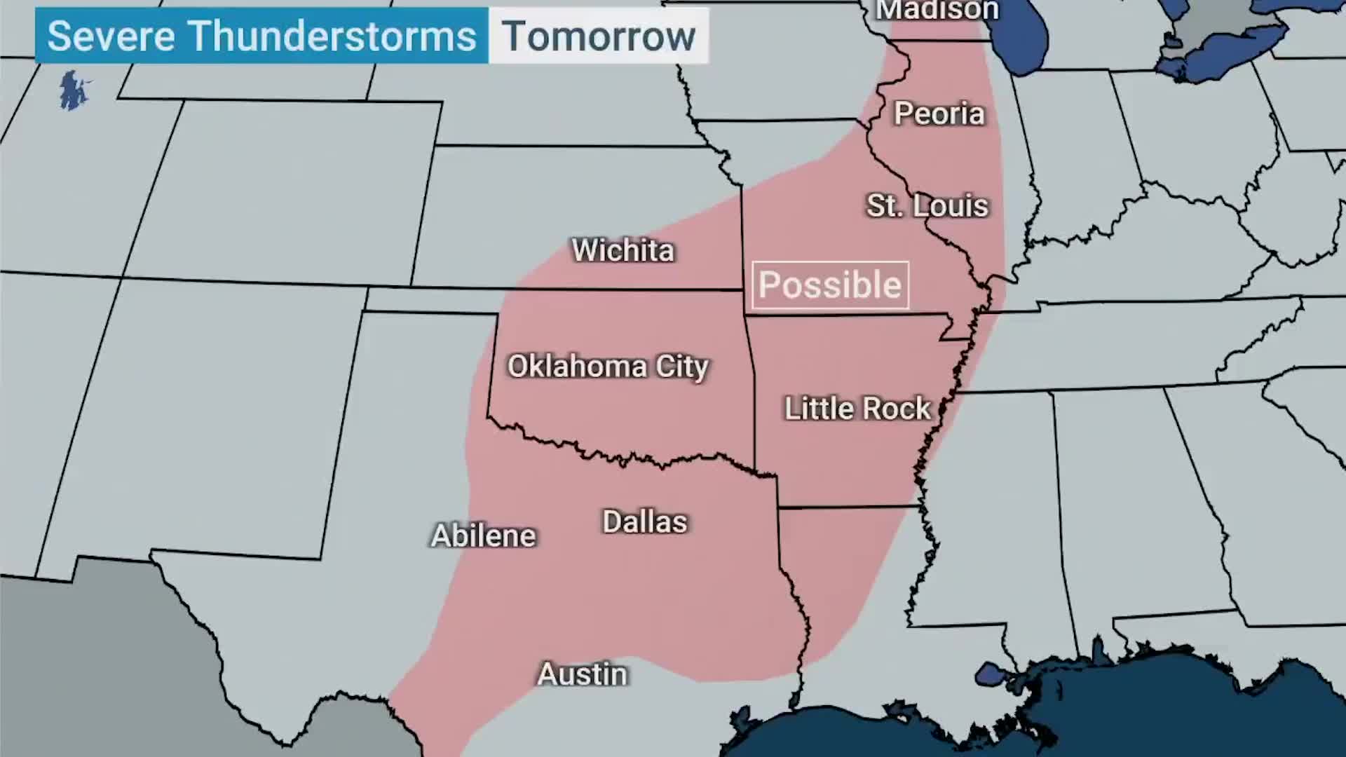 SEVERE WEATHER POSSIBLE THROUGH THIS WEEKEND visual data 3